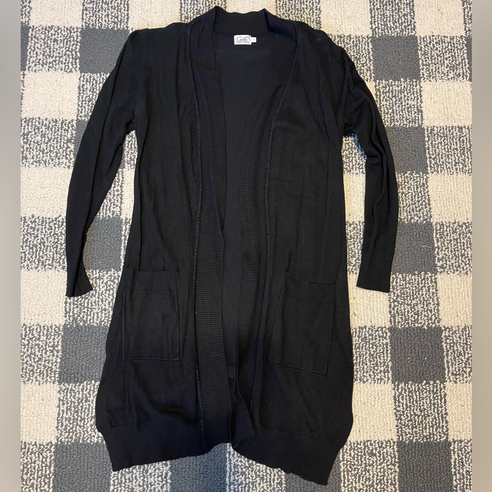Black cardigan